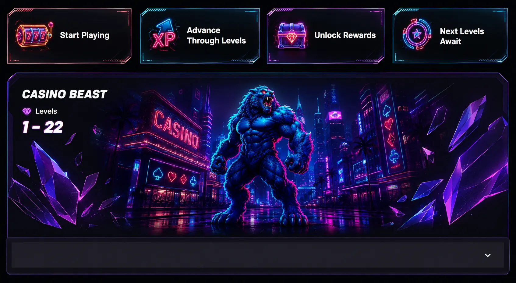 Wild Tokyo Casino loyalty ladder with 88 levels across four ranks